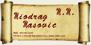 Miodrag Mašović vizit kartica